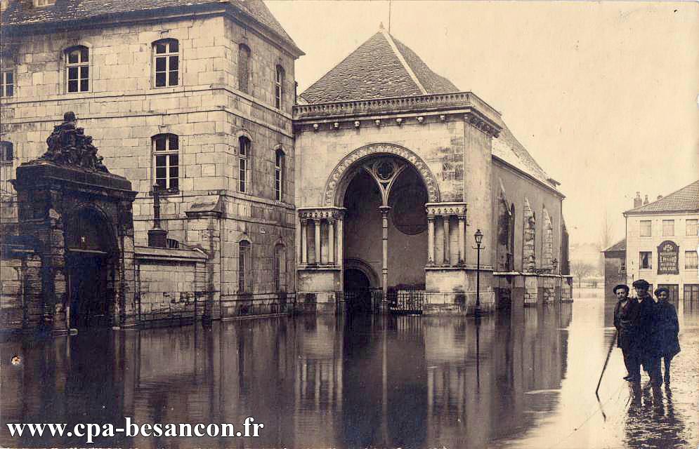 Inondations des 20-21 Janvier 1910 - BESANÇON - Temple Protestant - Mont-de-Piété - École des Garçons